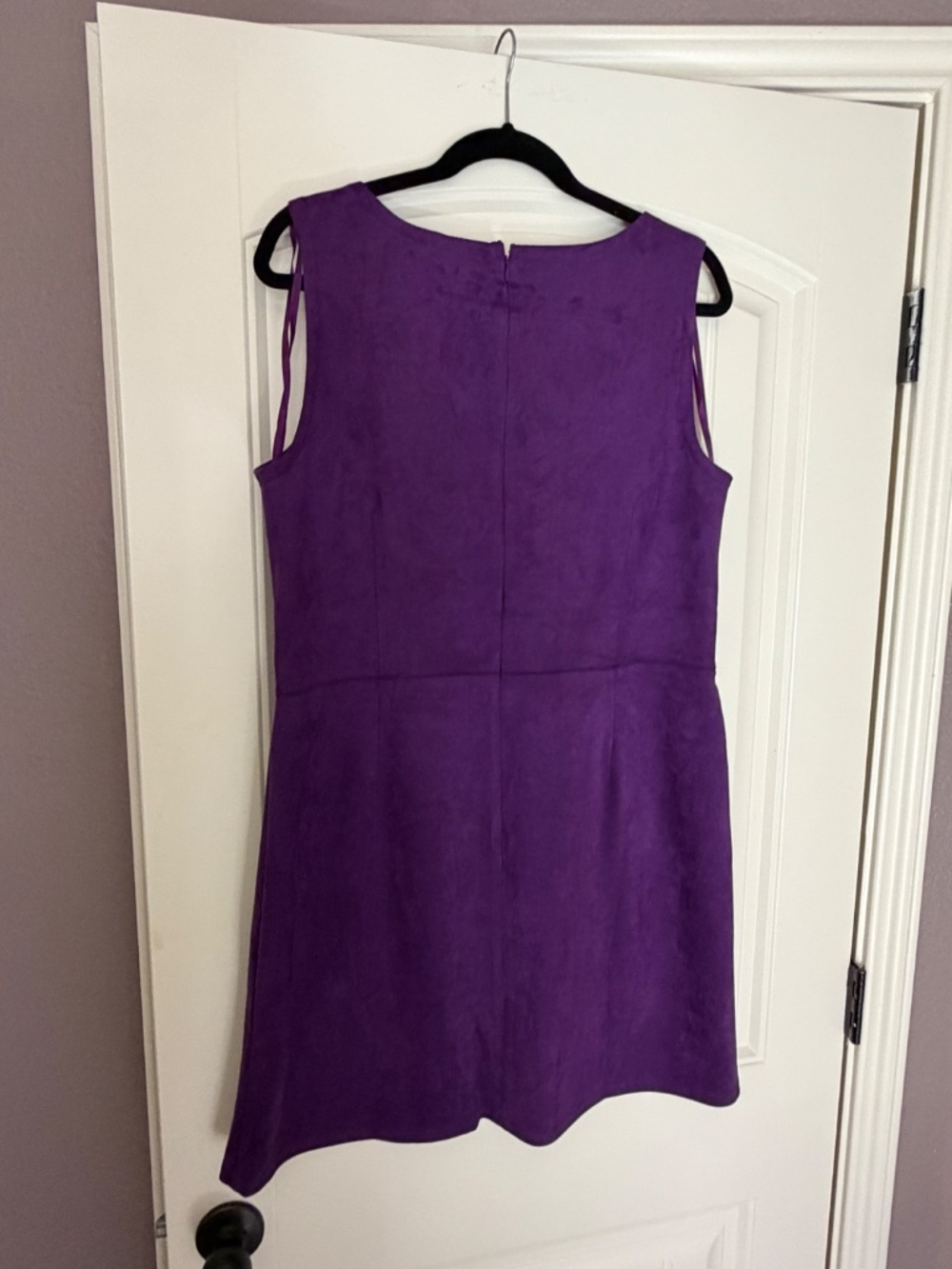 WHBM Suede Shift Dress Virtual Violet Purple 14 - Picture 3 of 4